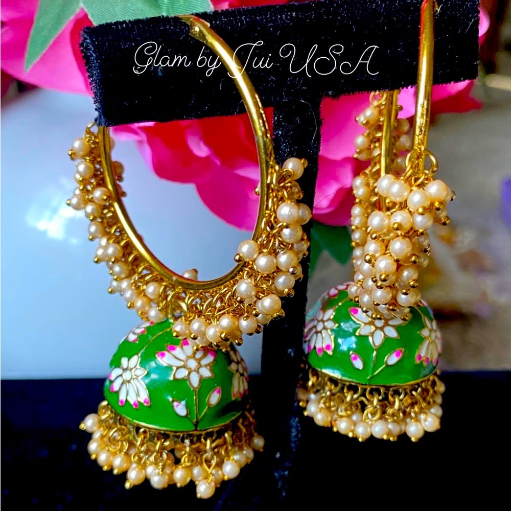 Meenakari Bali Jhumka